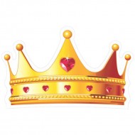 Themez Only Princess Paper Crown Shape Hat Princess 10 Piece Pack